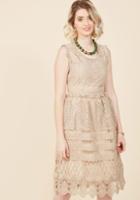  Esteemed Elegance A-line Dress In Taupe In 1x