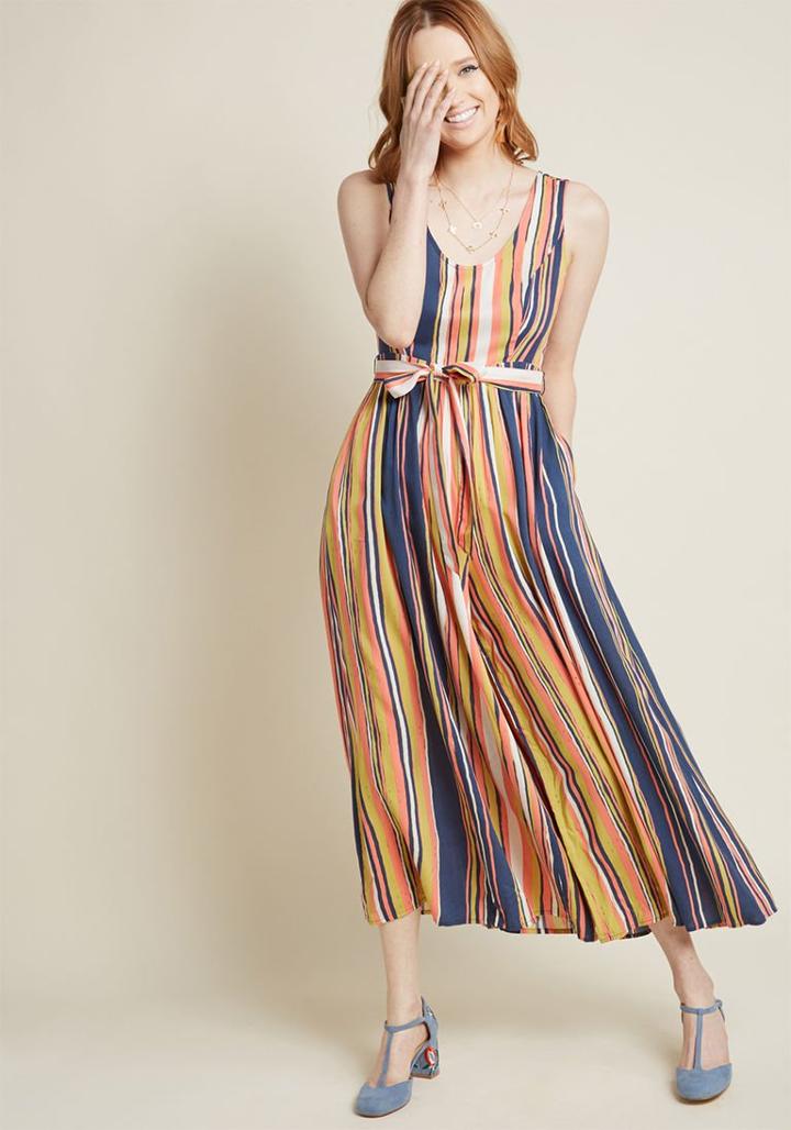 Modcloth Unbridled Enthusiasm Wide-leg Jumpsuit In 2x