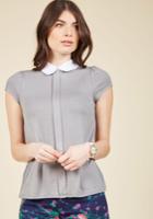 Perfected Polish Knit Top In Grey In Xxs