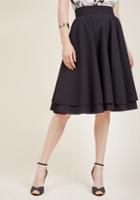 Modcloth Essential Elegance Midi Skirt In Black In Xl