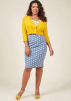 Modcloth Opt To Inspire Pencil Skirt In Dots In Xl