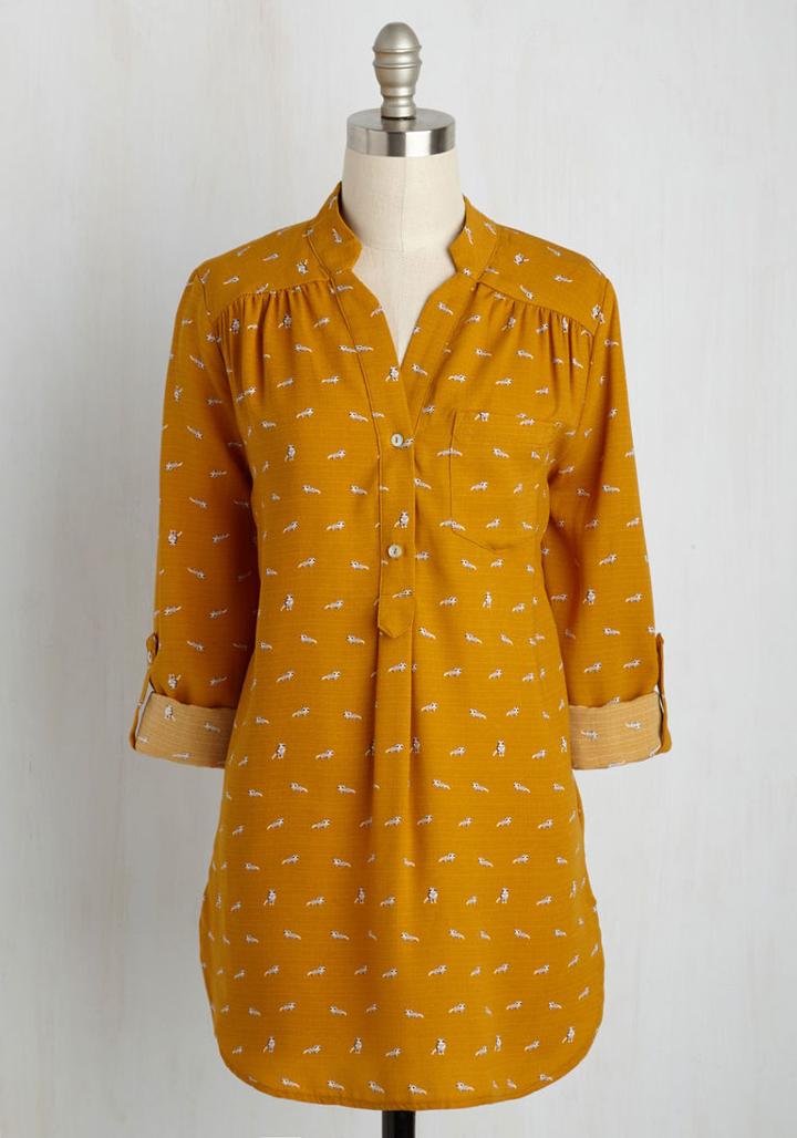 Modcloth A Critter Wonder Top In Raccoons In L