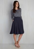  Just This Sway Midi Skirt In Navy In L