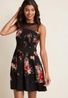 Modcloth Just The Sway You Are Floral Mini Dress In Xl