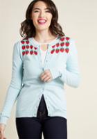 Modcloth Berry Well Then Intarsia Cardigan In Xl
