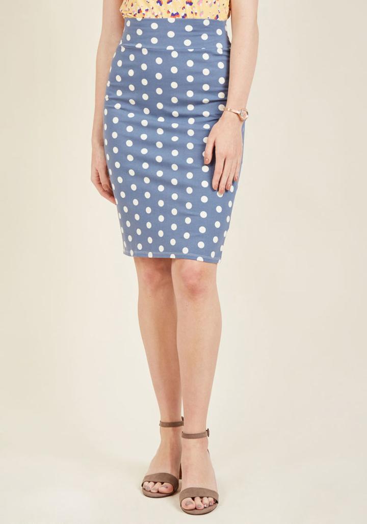 Modcloth Opt To Inspire Pencil Skirt In Dots In S