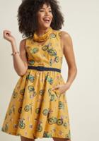 Modcloth Zest Of The Bunch A-line Dress In Bicycles In 4x