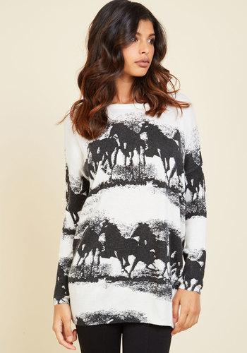  Styled, Styled Horses Knit Top In L