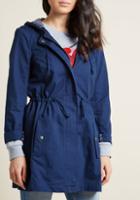 Modcloth In With The Whimsical Jacket In Navy In 2x