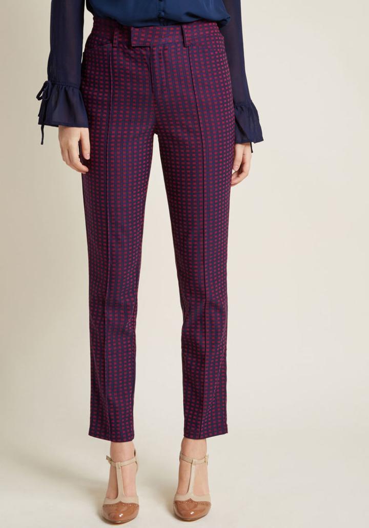 Modcloth Retro Trousers With Seaming In 4x