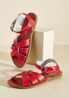  Salt Water Leather Sandal In Red In 4 Uk