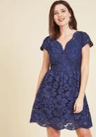  Make Way For Winsome Lace Dress In Navy In 0