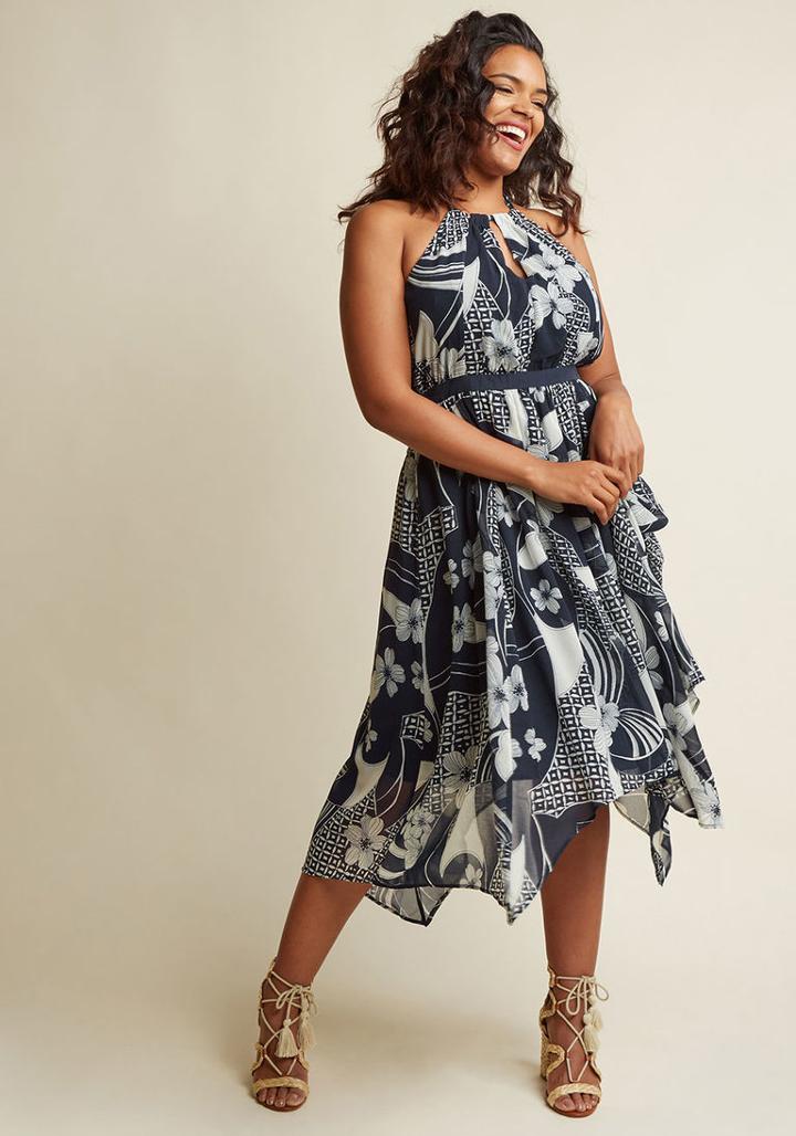 Modcloth As An Aria Halter Maxi Dress In Floral Patchwork In L