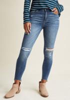 Modcloth Daylight Delight Distressed Skinny Jeans In 13