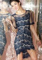  Becoming Together Lace Dress In L