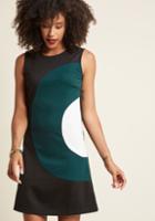 Modcloth Choose Your Words Cheerfully A-line Dress In Teal In Xl