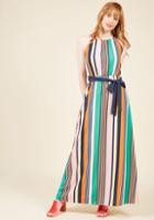  Coastline Bonfire Maxi Dress In Stripes In 3x