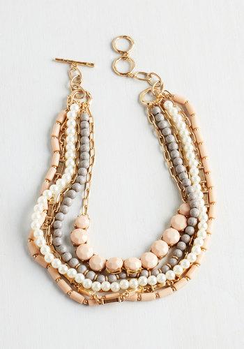  Yes You Glam Necklace In Blush