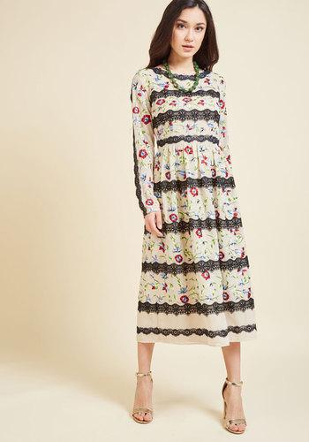  Folklore Has It Midi Dress In L