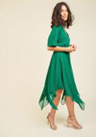 Modcloth Talented Gallery Director Midi Dress In Jade
