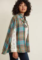 Modcloth Pardon My French Quarter Cape In Plaid In Xs