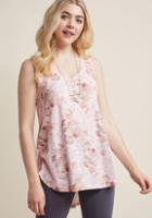 Modcloth Infinite Options Tank Top In Pink Floral In Xs