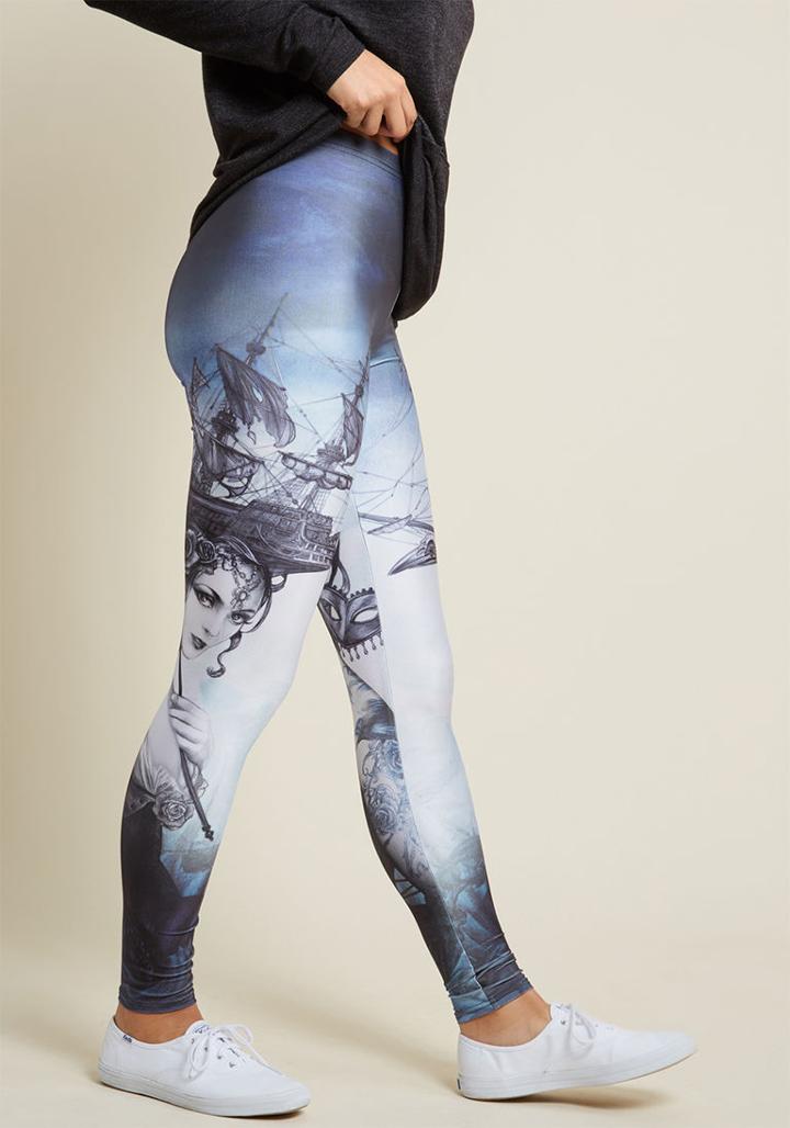 Modcloth Hell Bunny The Siren Treatment Leggings In L
