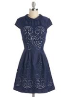 Chichi Swirls Unfurl Dress In Navy
