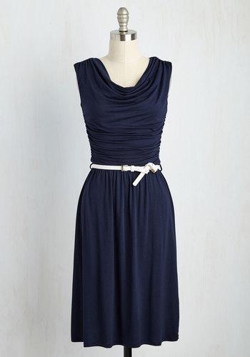  Bayside Vacay Jersey Dress In Navy In M
