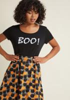 Modcloth Handle With Scare Glow-in-the-dark Graphic T-shirt In S