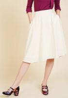  Just This Sway Midi Skirt In Ivory In S