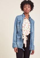 Modcloth Off To See The World Chambray Jacket In 3x