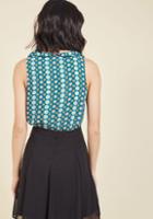 Modcloth Just As Imagined Sleeveless Top In Retro Geo In 2x