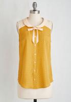 Modcloth Fashionably Elate Top In Goldenrod In L
