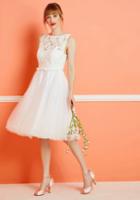 Modcloth I Now Pronounce You Posh Lace Dress In White
