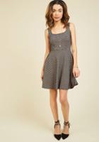 Modcloth Set Things Illustrate A-line Dress In Diamonds In S