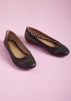 Modcloth Make The Cutout Ballet Flat In Black In 6.5