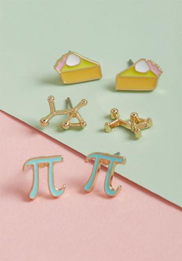 Modcloth Pi As I May Earring Set