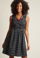 Modcloth Double-breasted Sleeveless Shirt Dress In 1x