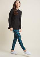 Modcloth Showgoing Places Plaid Leggings In 1x
