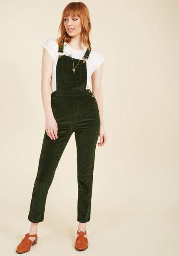 Modcloth Fall Potluck Overalls In Forest