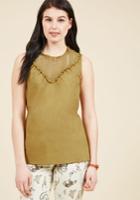 Fashion Your Fairytale Sleeveless Top In Olive In L