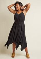 Modcloth Two Ways, All Day Midi Dress In Black In 3x