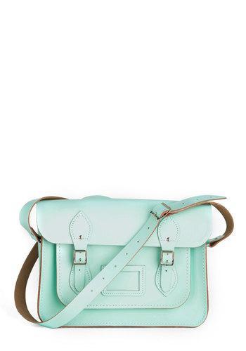The Cambridge Satchel Company Cambridge Satchel Upwardly Mobile Satchel In Mint - 13in From Modcloth
