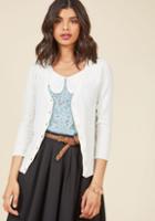 Modcloth Charter School Cardigan In Ivory In S