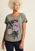 Modcloth Nature's Nuances Graphic T-shirt In L