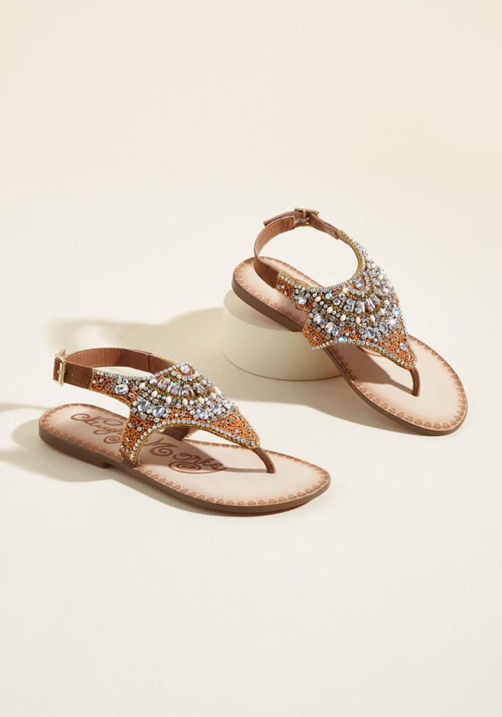 Modcloth Truly Treasured Sandal In 8.5