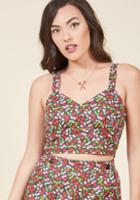 Modcloth Peppy Partnership Cotton Crop Top In L