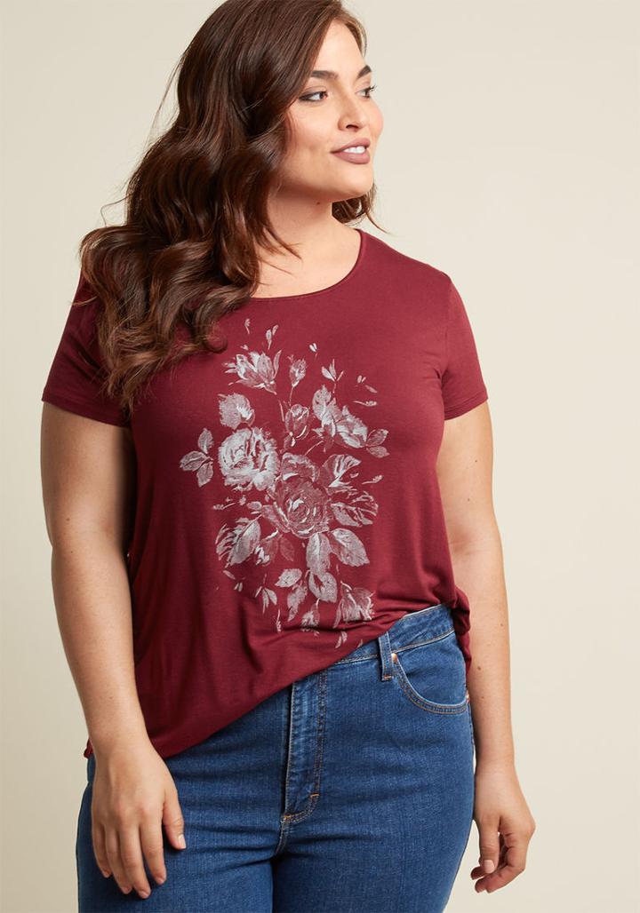 Modcloth Elegant Experience Graphic T-shirt