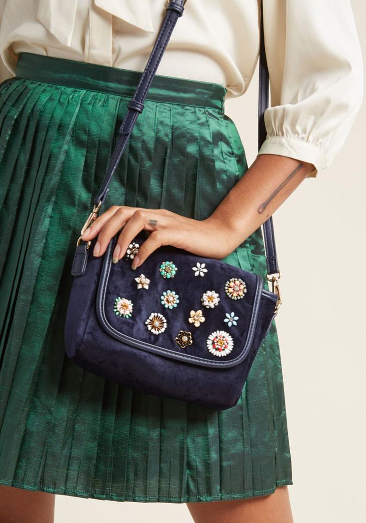 Modcloth Revel In Velvet Crossbody Bag